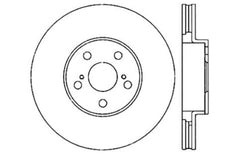 StopTech 03-08 Pontiac Vibe / 05-09 Scion tc Right Front Slotted & Drilled Rotor