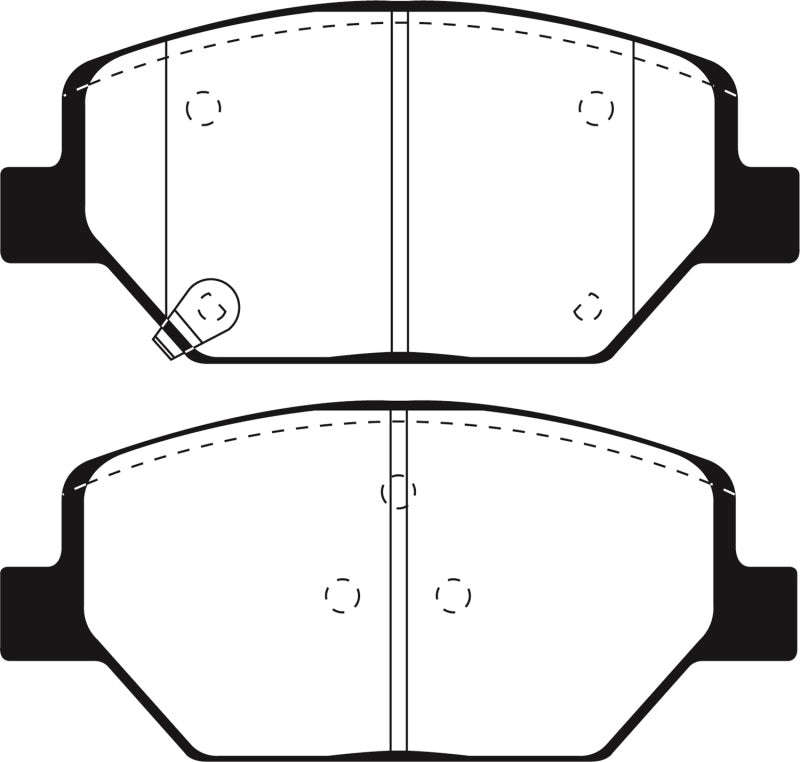 EBC 2018+ Chevrolet Equinox 1.5L Turbo (J17) Yellowstuff Front Brake Pads