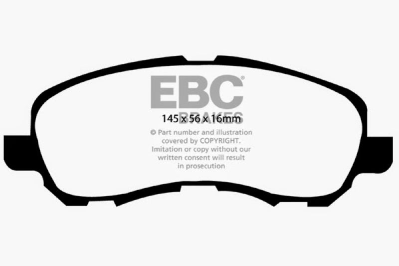 EBC 07+ Jeep Compass 2.0 (262mm Rear Rotors) Greenstuff Front Brake Pads