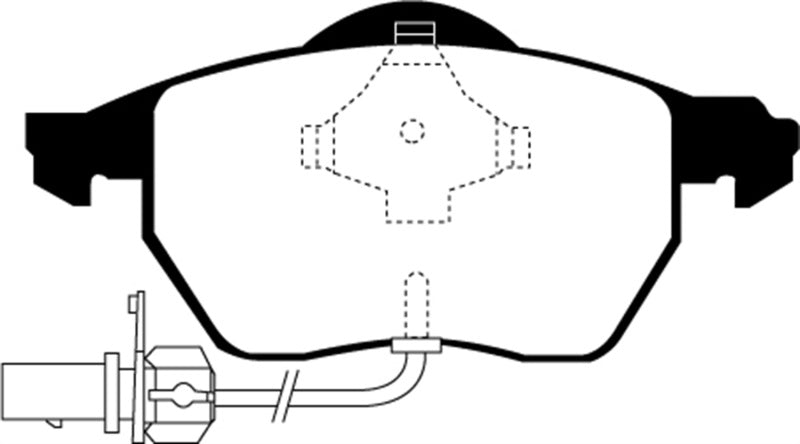 وسادات الفرامل الأمامية Yellowstuff لسيارة Audi A4 1.8 Turbo EBC 03-04