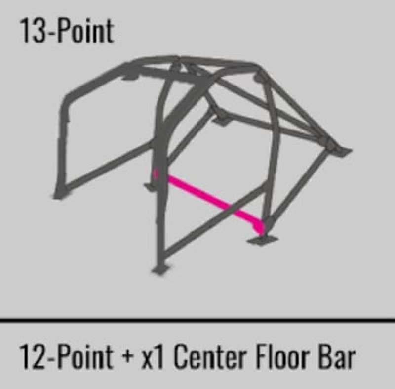 قفص Cusco Cage 13Pt Safety 21 Dash Through 2 Passenger مع دعامة B لـ FR-S/86/BRZ