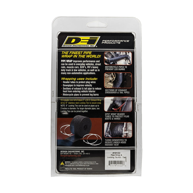 DEI Exhaust Wrap Kit - Pipe Wrap and Locking Tie - Tan