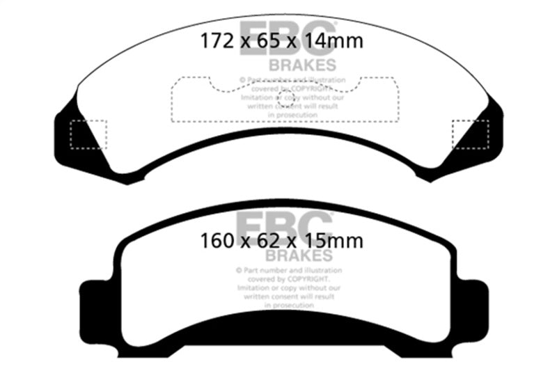 EBC 87-88 Ford Aerostar 2.3 Greenstuff Front Brake Pads