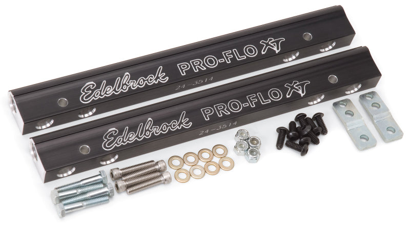 مجموعة سكة الوقود EFI من Edelbrock SBC Pro-Flo XT للاستخدام على مدخل 7137