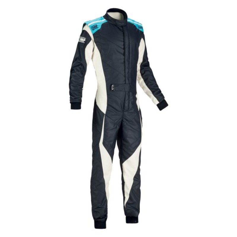 OMP Tecnica Evo Overall My21 Navy/Cyan - Size 56 (Fia 8856-2018)