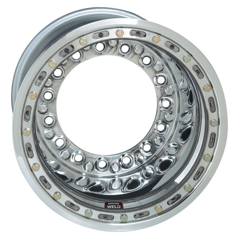 لحام واسع 5 XL مباشر MT 15x14 / 5x10.25 BP / 3in. مجموعة مصقولة BS - Mod Beadlock مع 6-Dzus Cvr