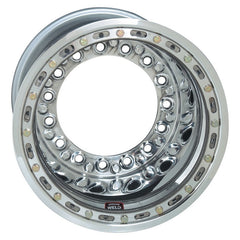 لحام واسع 5 XL مباشر MT 15x12 / 5x10.25 BP / 5in. مجموعة مصقولة BS - Mod Beadlock مع 6-Dzus Cvr