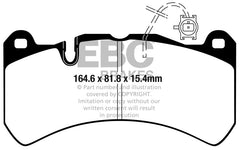 EBC 2016+ Alfa Romeo Giulia 2.9L Twin Turbo Yellowstuff Front Brake Pads