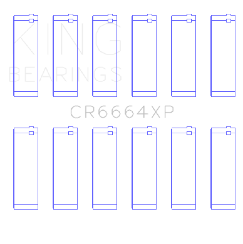 King Buick V6 (Size 0.010 Oversized) XP - Series Performance Rod Bearing Set