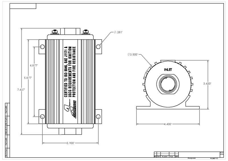 مضخة حقن الوقود الإلكتروني AeroMotive Marine بقوة 1200 حصان