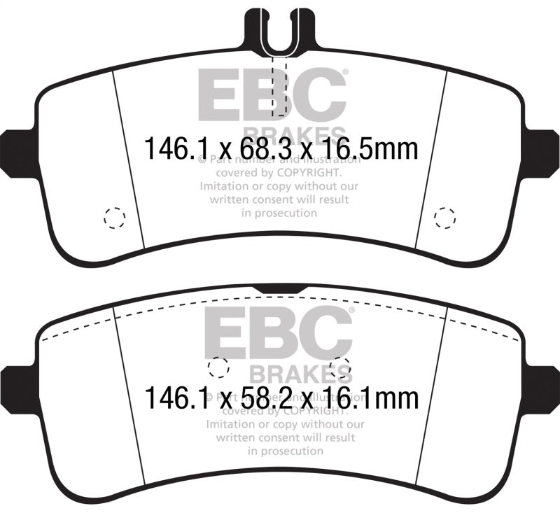 EBC 2015+ Mercedes-Benz C63 AMG (W205) Yellowstuff Rear Brake Pads