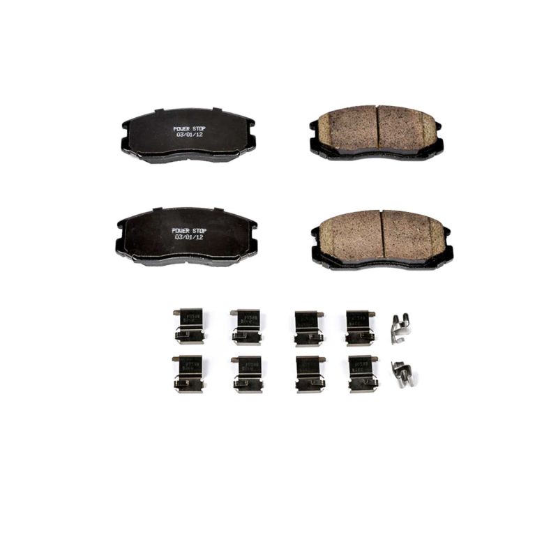 Power Stop 91-96 Eagle Summit Front Z17 Evolution Ceramic Brake Pads w/Hardware