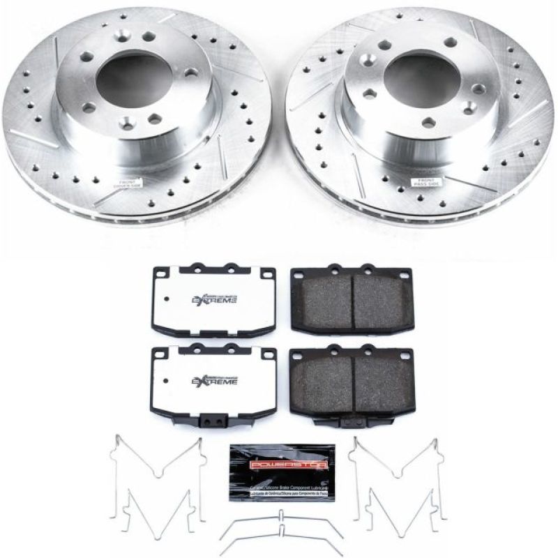 Power Stop 86-91 Mazda RX-7 Front Z26 Street Warrior Brake Kit