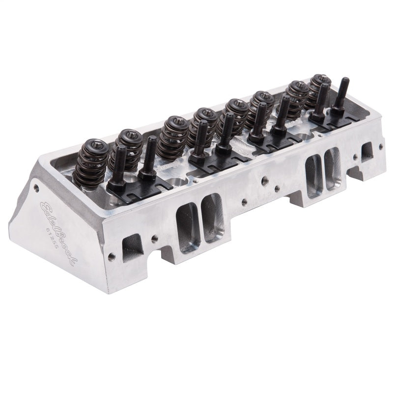 رأس أسطوانة Edelbrock Victor Jr SBC 23 Deg 220cc كامل لعمود كامة الأسطوانة الهيدروليكي