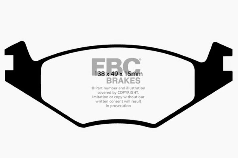 EBC 86-93 Volkswagen Cabriolet 1.8 Redstuff Front Brake Pads