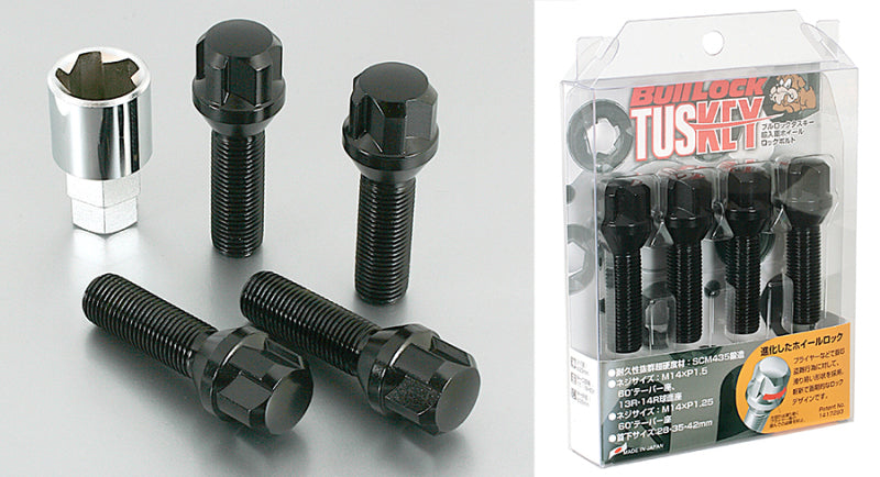 Project Kics Bull Lock Tuskey Bolt 14X1.25 60 Deg/42mm Black