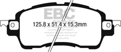 EBC 2016 Scion IA 1.5L Yellowstuff Front Brake Pads