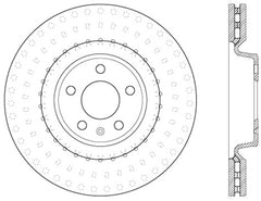 StopTech 12-13 Audi A6 Quattro/11-12 A7 Quattro / 10-13 S4 Front Left Cryo Slotted Rotor