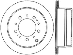 StopTech 98-07 Toyota Land Cruiser Rear Right Slotted Sport Cryo Brake Rotor