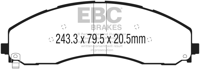 EBC 2017+ Ford F-450 Greenstuff Front Brake Pads