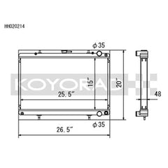 Koyorad Racing Radiator for Nissan Skyline GTR / GTS R32 HH020214