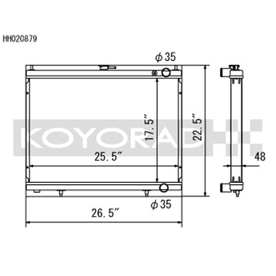 Koyorad Racing Radiator for Nissan Skyline GTR R34 HH020879